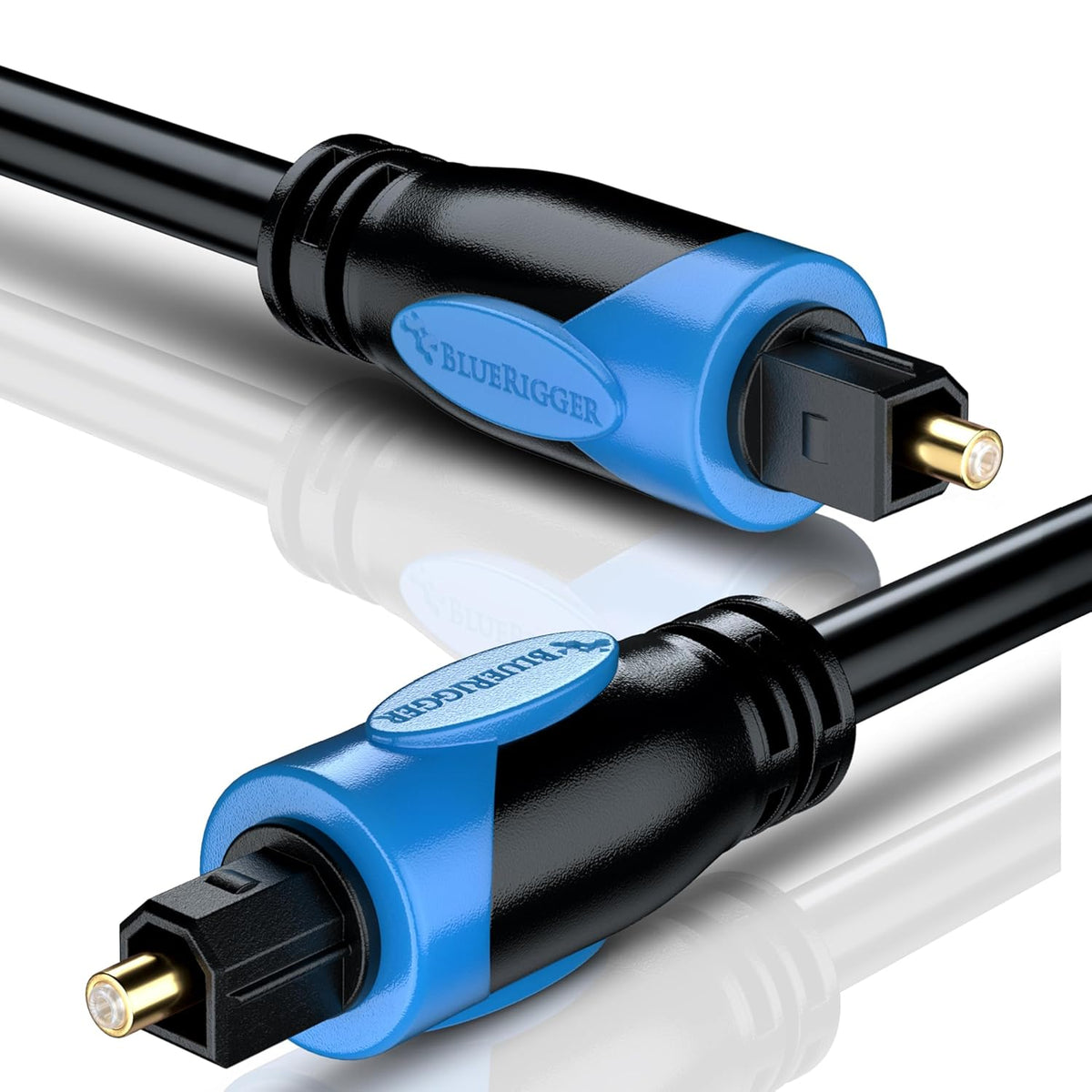 6FT 24K PS4 BlueRigger Toslink - Digital Optical Audio Cable - - (Fiber Optic Cable, Gold-Plated) S/PDIF Digital Audio