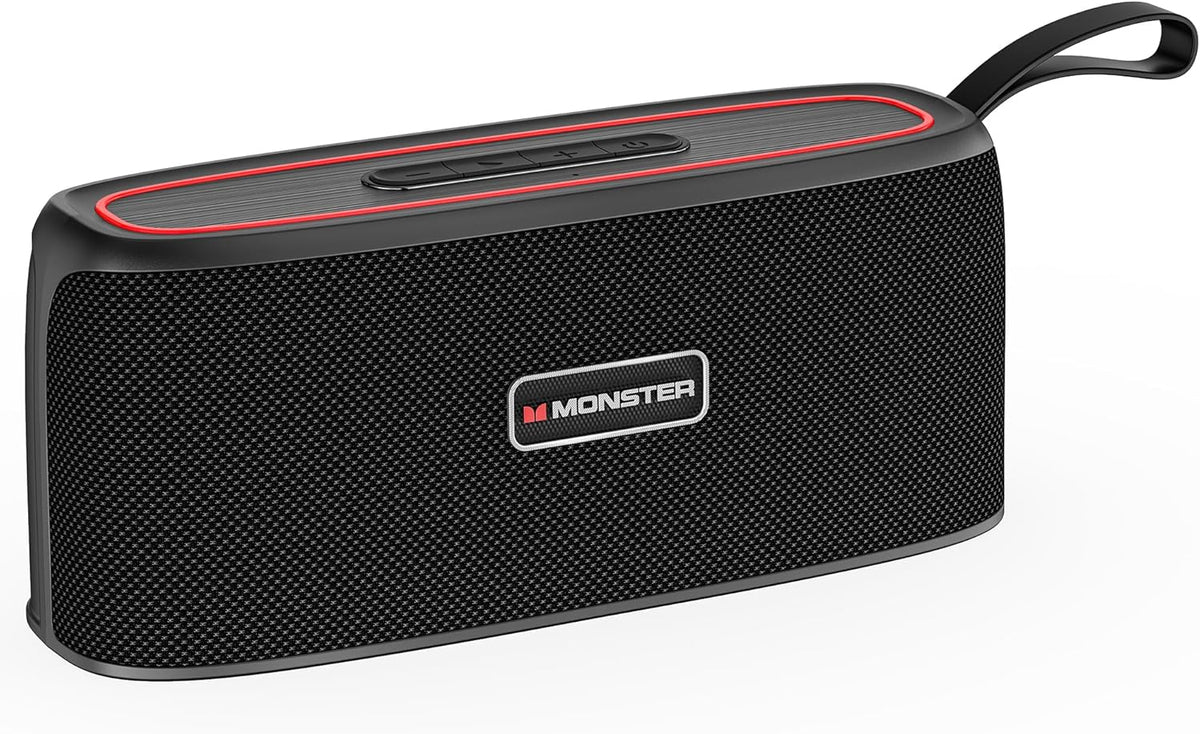 Monster Shock Portable Bluetooth Speaker,30W Loud Sound, IPX6 Waterproof Speaker,17 Hours Playback, Bluetooth 5.4 TWS Pairing Portable Wireless Speaker for Home, Outdoors