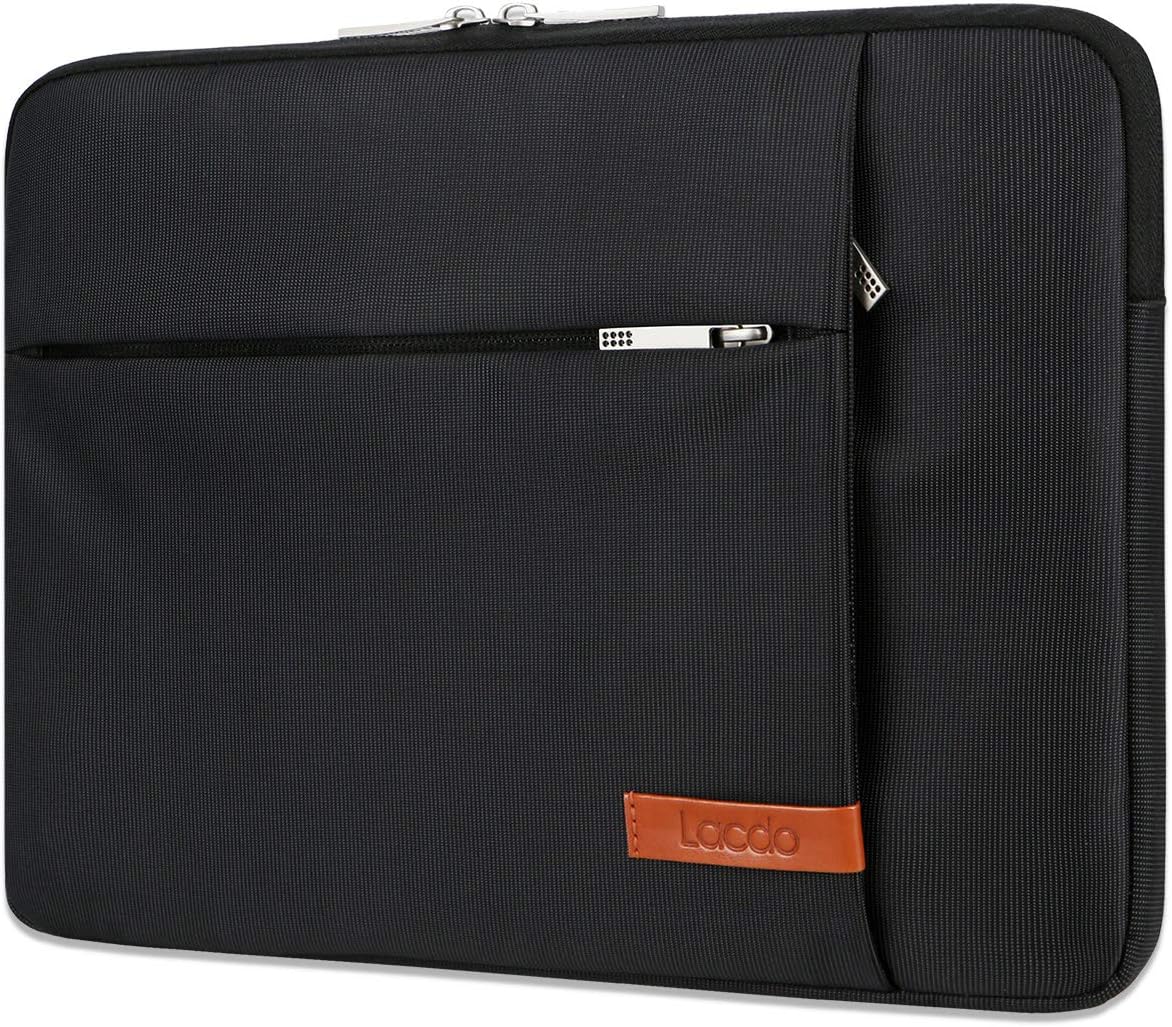 Lacdo Laptop Sleeve Case for 14 inch New MacBook Pro M4/M3/M2/M1 Chips Pro Max A3112 A3401 A3185 A2918 A2992 A2779 2024-2021, 13.8" 13.5" Microsoft Surface Laptop 7th 6 5 4 3 Computer Bag, Black