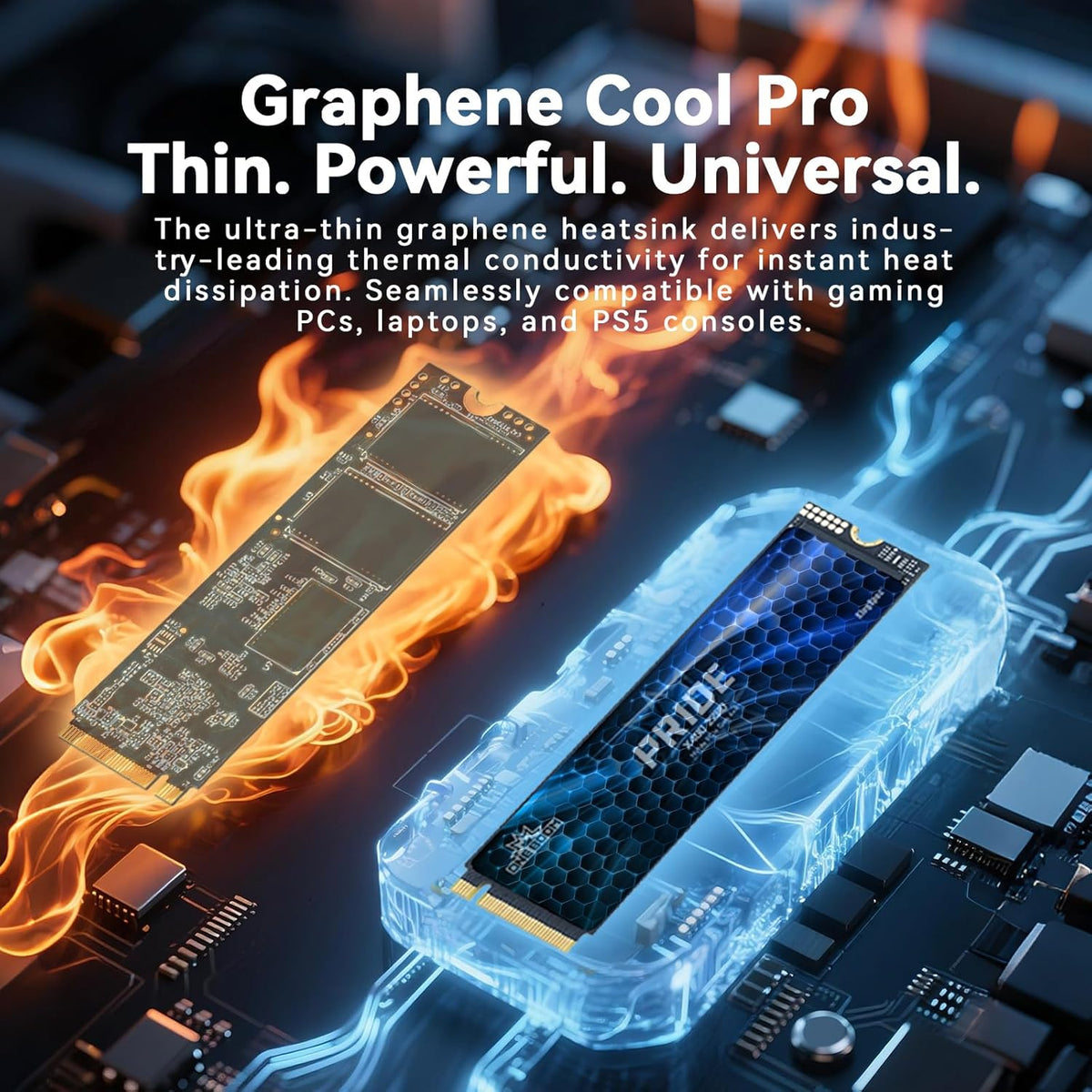 KingSpec OneBoom X400 1TB M.2 SSD Gen4 7300MB/s, TLC 3D NAND Internal NVMe SSD for Gaming & 4K Editing, Compatible with PC / PS5 / Laptop