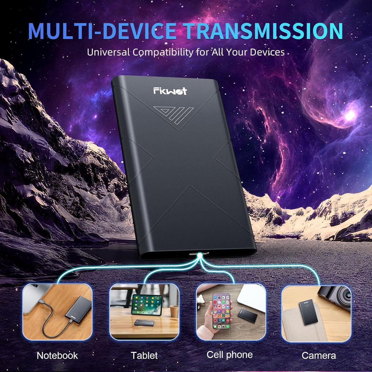 2TB External SSD, Portable SSD, Up to 2000MB/s, USB 3.2 Gen2x2 External Solid State Drives, Compatible with Smart TV, PS5/PS4(Pro), iPhone 15/16, Xbox, Mac & Windows and Other Devices(FP80)