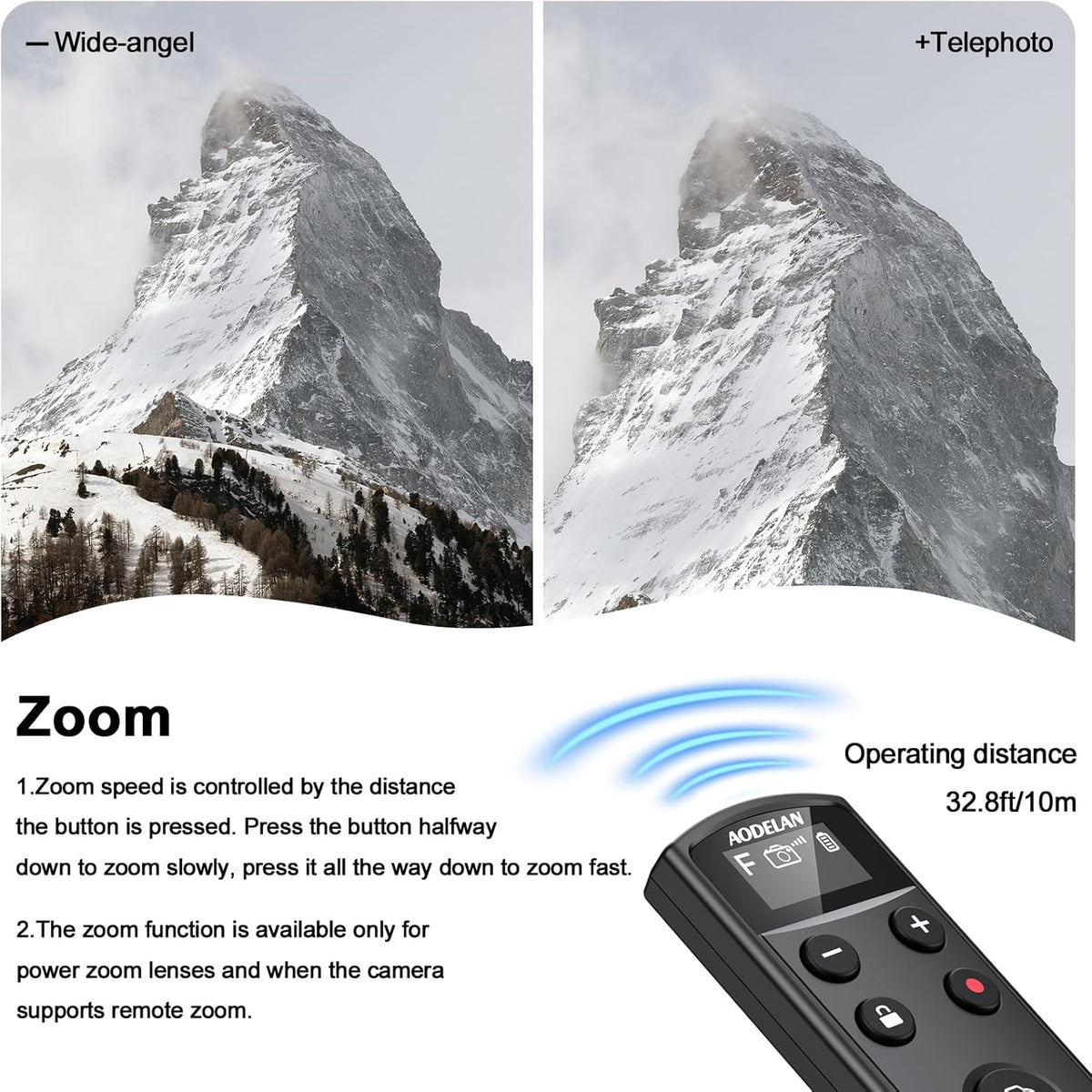 for Fujifilm Rechargeable Camera Remote Control Wireless Shutter Release Compatiable with Fuji X-T30 II, X-S10, X100VI, X-H2S, X-H2, X-T5, X-T4, X-T3, X-S20, X-T50, X-T30, X-M5, X-E5, X Half(Black)
