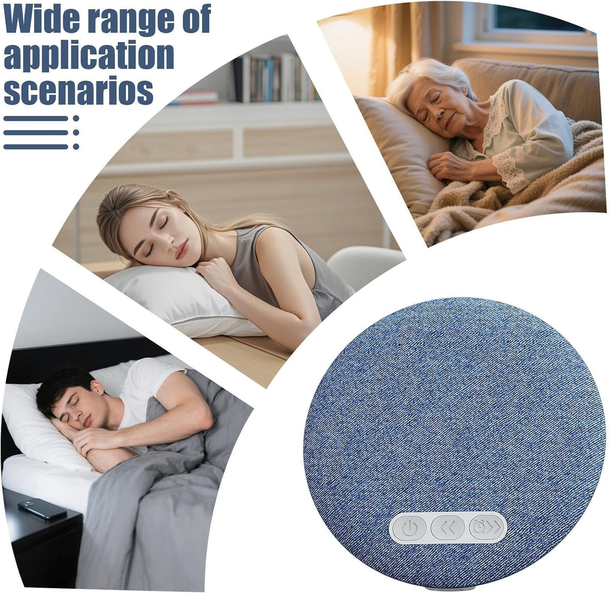 Generic Pillow Speaker with White Noise Built-in Speaker Comfortable to Sleep On Plays Music and Audio Wireless