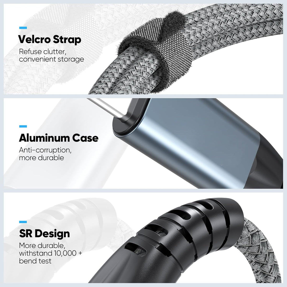 6 inch 3.2 2 20Gbps 240W 4K@60Hz Short USB C Data Cable with USBC Gen High Speed Data Transfer & PD Charging & Video