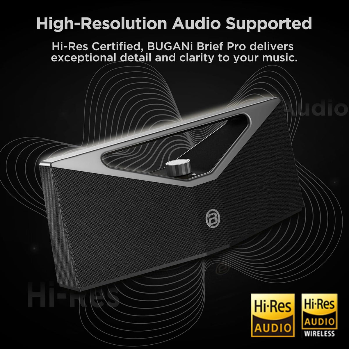 BUGANI Bluetooth Speaker Loud 160W,Waterproof Large Bluetooth Speaker Subwoofer Hi-Res Audio, 12H Playtime Party Outdoor Speakers for Camping, Beach, Gray