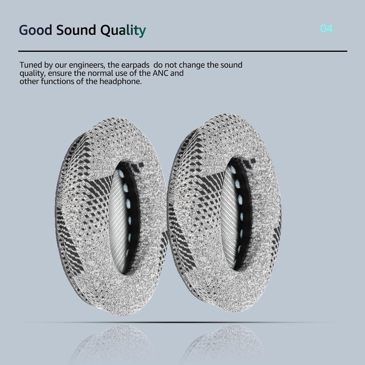 Cooling-Gel QuietComfort 35 / QC35 ii Replacement Ear Pads for Bose Headphones, Also Fit for Bose QC45 QC35 QC25 QC2 QC15/ Around-Ear 2 AE2i AE2w/ SoundTrue & SoundLink Series, White