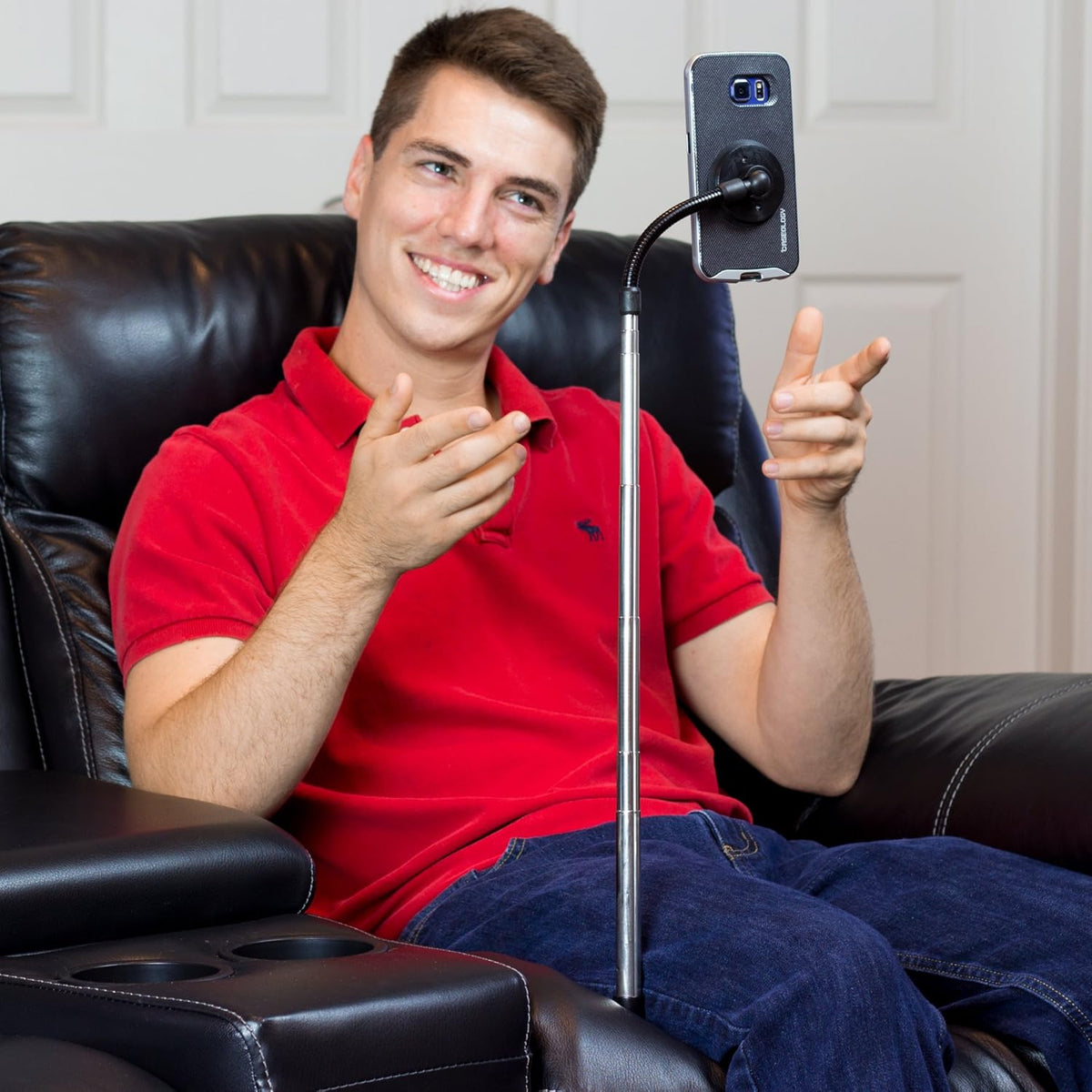 LEVO Extend Your Phone - Hands Free Mobile Phone Holder Stand Mount Tripod Selfie Stand for Best Smartphones in Your Chair, Bed, Recliner, Table, Desk, Home, Beach and Travel iPhone, Galaxy, Nexus
