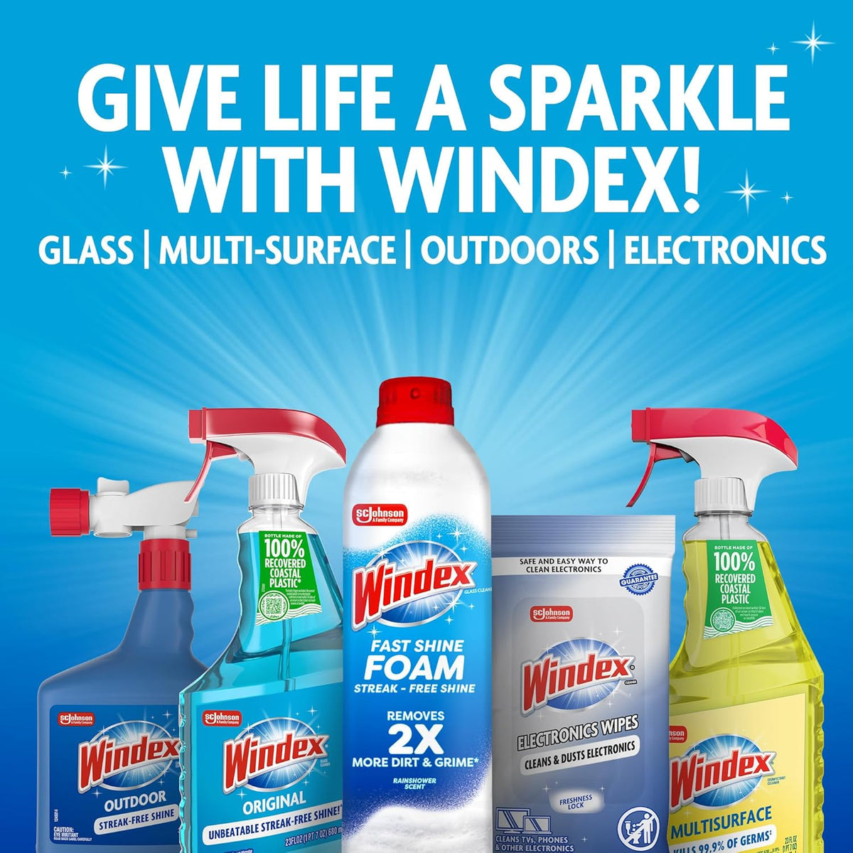 25 Count Windex Electronic Cleaning Wipes, Pre-Moistened Screen Wipes for TVs, Phones, and Other Electronics