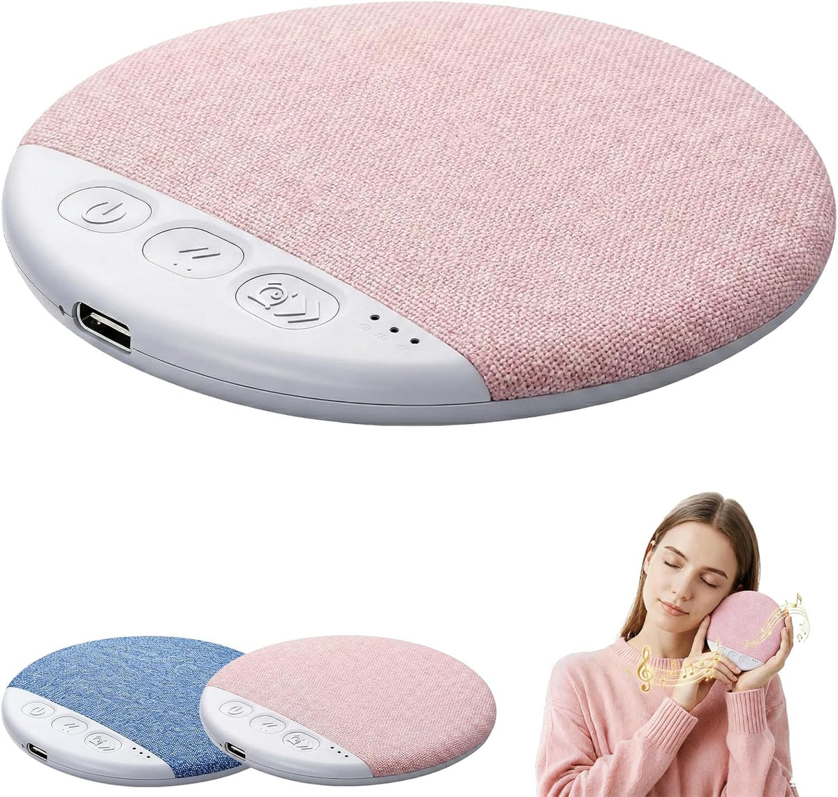 Generic 2026 New Sleep Pillow Speaker, Bluetooth Pillow Speaker with White Noise Timer Wireless Sleep Aid with Stereo