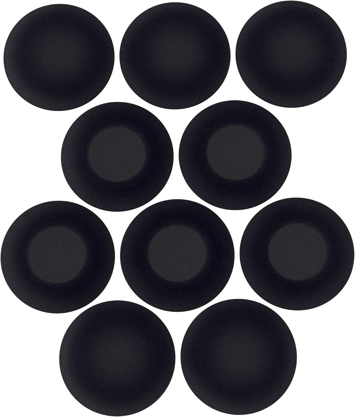 Ear Cushions Ultra Soft Foam Cover 60mm - 2.4" inch Replacement for Most Standard Size Office Telephone Headsets, Headphones, Earphones Earbuds (Black) 10 Pack
