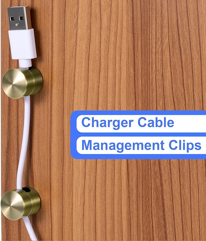 SmallCat 5Sets Charger Holders for Cords, Antique Copper Adhesive Cord Clip