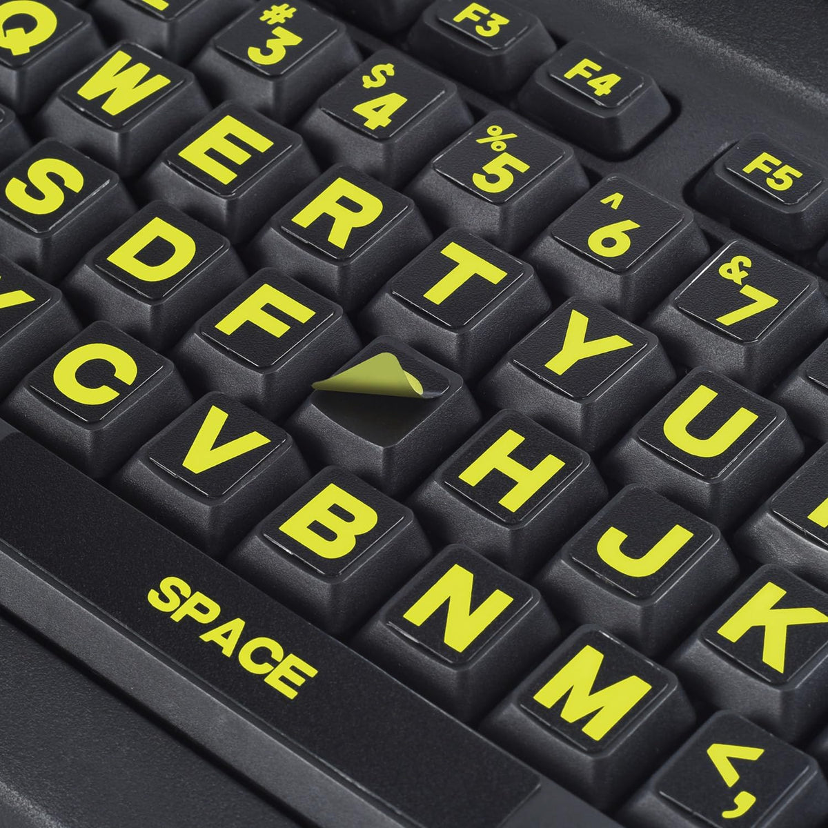 imComor 2PCS English Keyboard Stickers, Universal Computer Laptop Replacement Large Keyboard Stickers Big Bright Yellow
