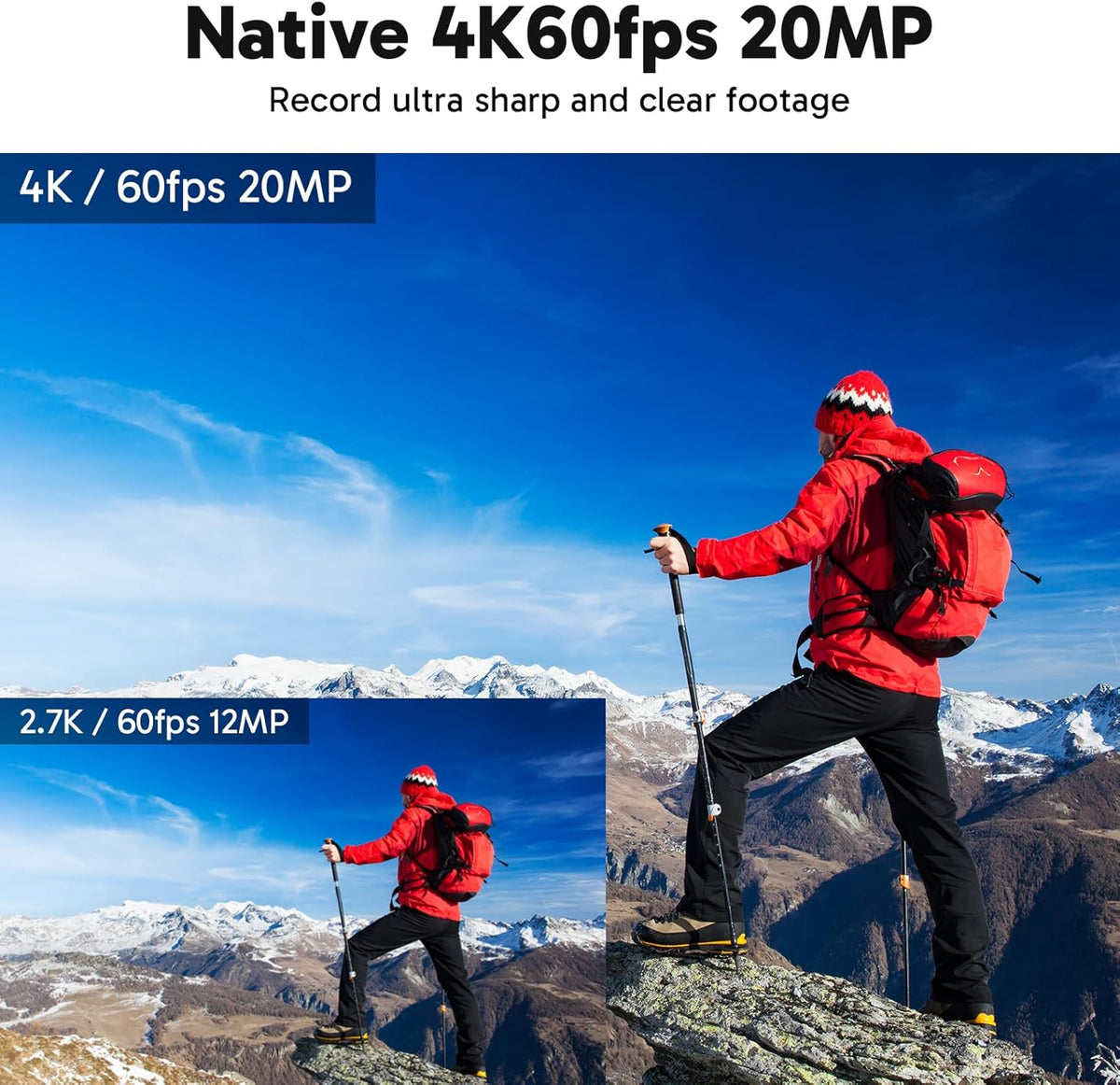 AKASO V50 Elite 4K60fps Touch Screen WiFi Action Camera Voice Control EIS 131 feet Waterproof Camera 8X Zoom Remote Control