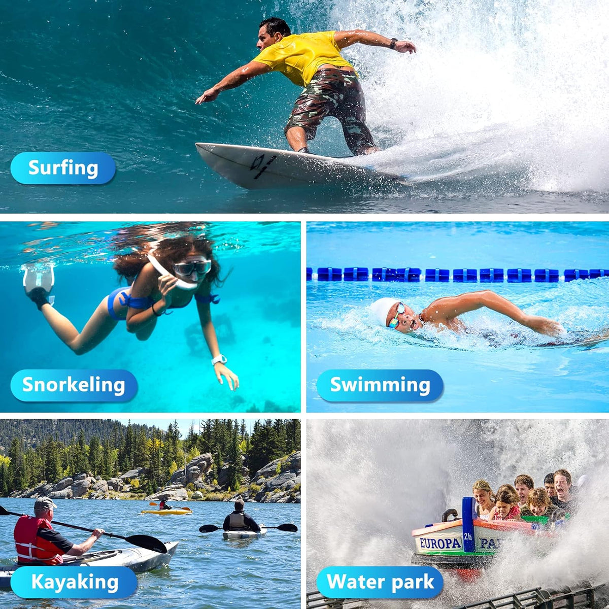 Waterproof Phone Pouch Floating, [Expandable Space] IPX8 Waterproof Dry Bag for iPhone 16 15 14 13 Pro Max Samsung S25 S24 S23 Google Up to 7.0" for Beach Boating Water Park Black