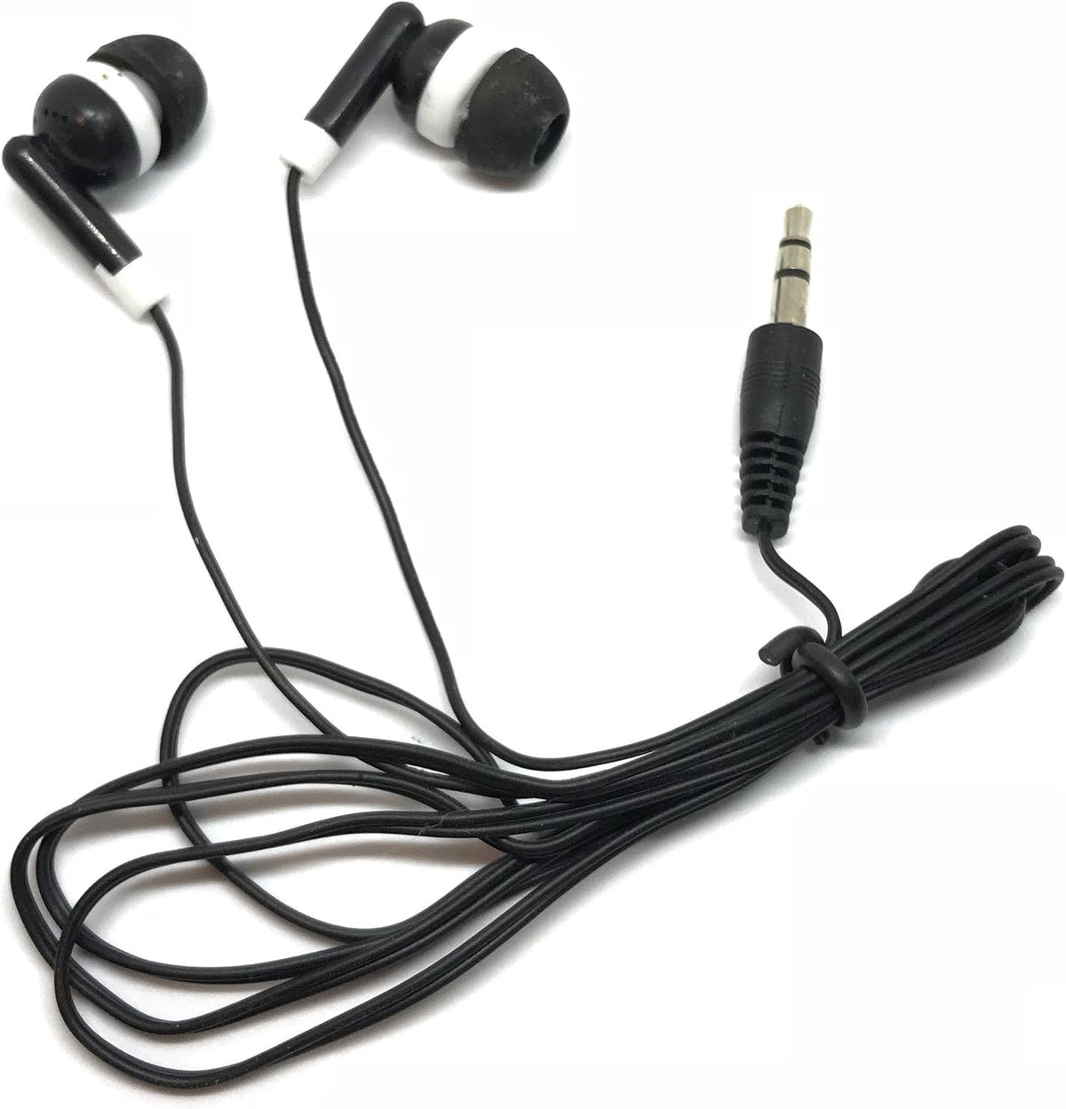 50 Pack MP3 TFD Supplies Wholesale Bulk Earbuds Headphones for iPhone, Android, Player - Black