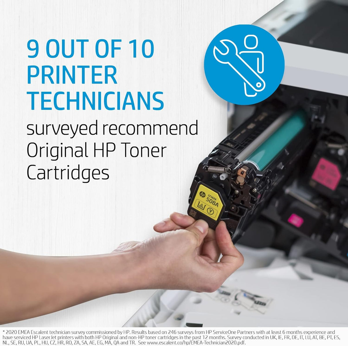 HP 213A Cyan Original LaserJet Toner Cartridge, W2131A. Works with HP LaserJet Enterprise 5700, 5800, 6700, 6701, 6800, 6801