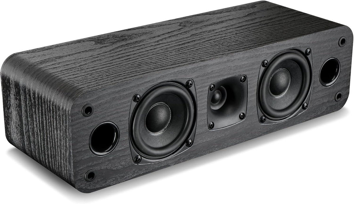 Saiyin 5.0 Home Theater System, 100w HiFi Surround Sound Speakers with Stereo Surround Sound and Classic Rretro Wood Grain for TV/PC, Passive, Amplifier or Receiver Required, Cable Not Included