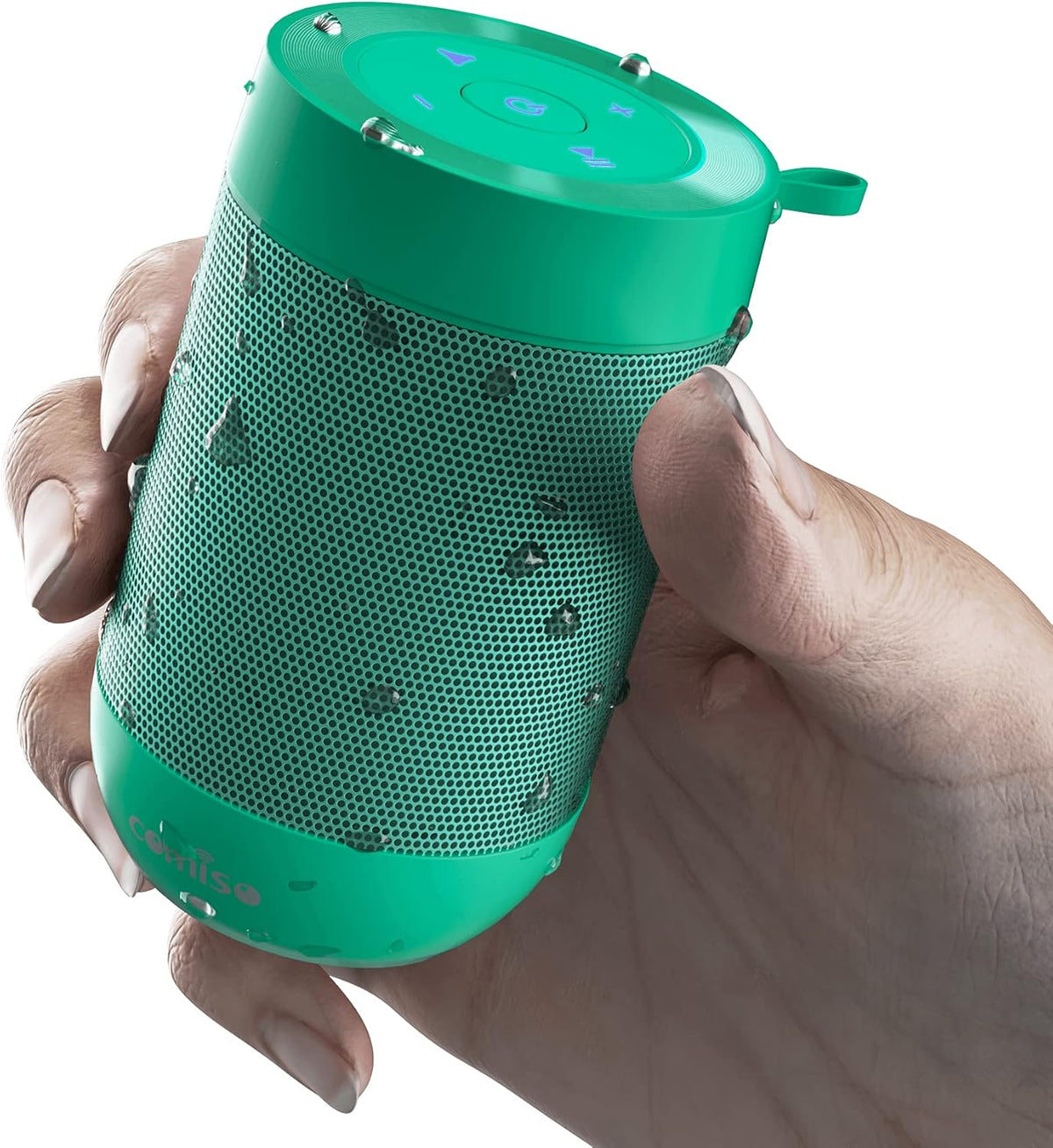 comiso Bluetooth Speaker with IP65 Waterproof,5.3 Bluetooth,TWS Pairing,Support TF Card,Portable Wireless Speaker for iPhone Samsung and More-Green