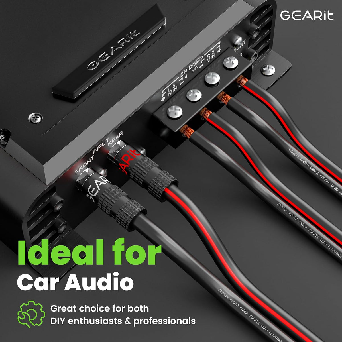 GEARit Speaker Wire 14 Gauge, Speaker Cable 200ft for Car Audio, Home Theater, CCA(Black)