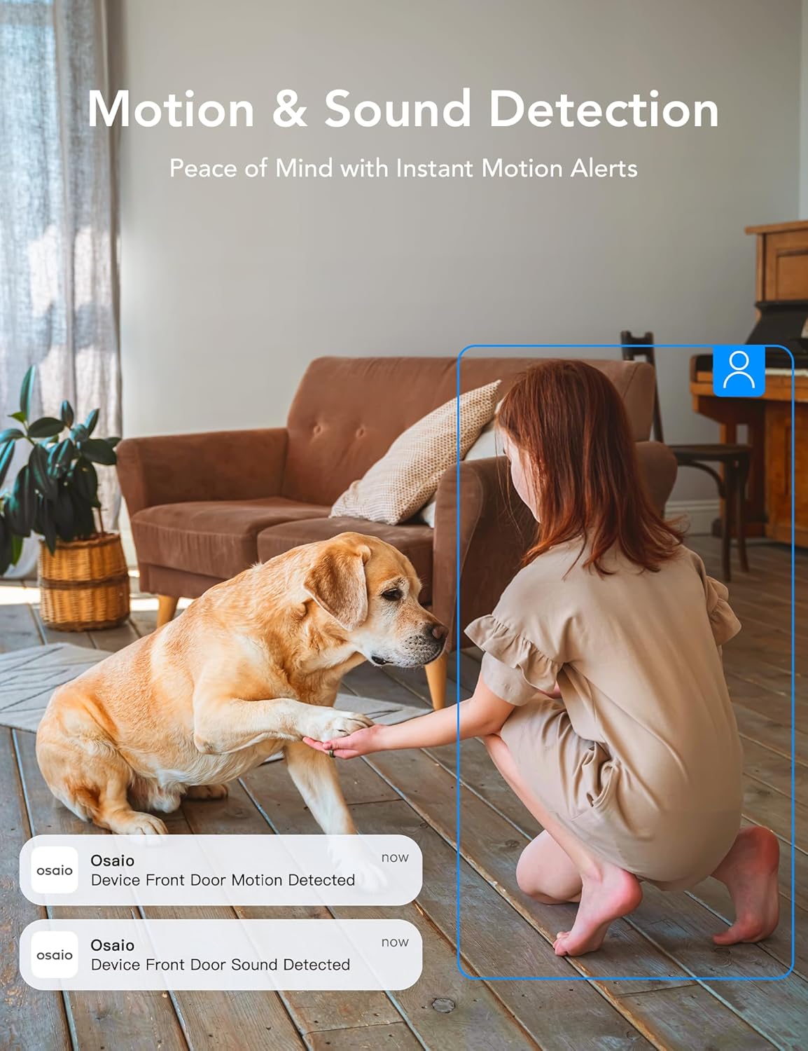 GNCC 2K 2.4G/5G 2 4Pack Cameras for Home Security Indoor, Pet Cam with Phone App, Mini Dog Camera w/Motion Detection