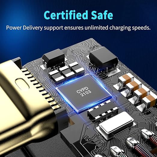 CHENLENIC USB4 Cable, with Thunderbolt 4 Cable, 240W Charging, 40 Gbps Data, 8K @ 60Hz HDR, USB C to USB C, 90Degree for Hub, Dock MacBook, M2, M3, Mac SSD (90Degree USB4 40G 240W 1.5M)