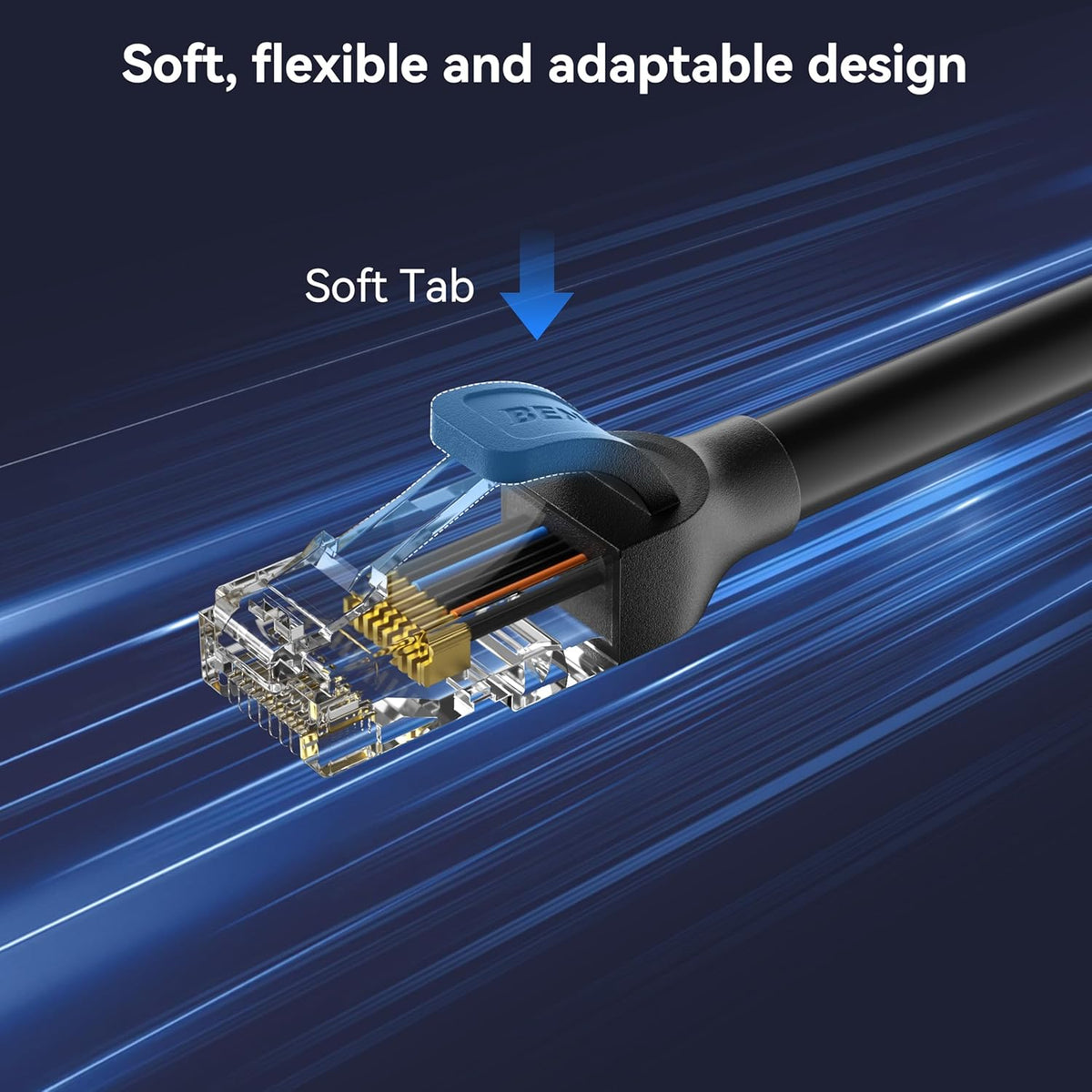 6 10ft, 250MHz 10Gbps RJ45 10/100/1000/10000 BENFEI Cat Ethernet Cable Network Cable, LAN Cable for Mbps Network