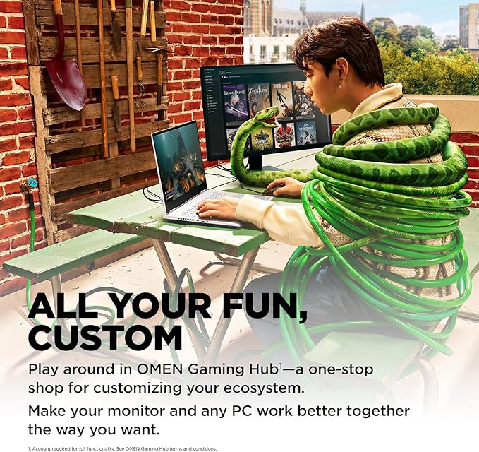 HP OMEN Series 23.8 FHD IPS Gaming Monitor 165Hz Refresh LED Display AMD FreeSync Premium HDR Anti-Glare Monitor Wall Mountable(100x100mm) 1 x DisplayPort 2 x HDMI Tilt|Height|Pivot Stand