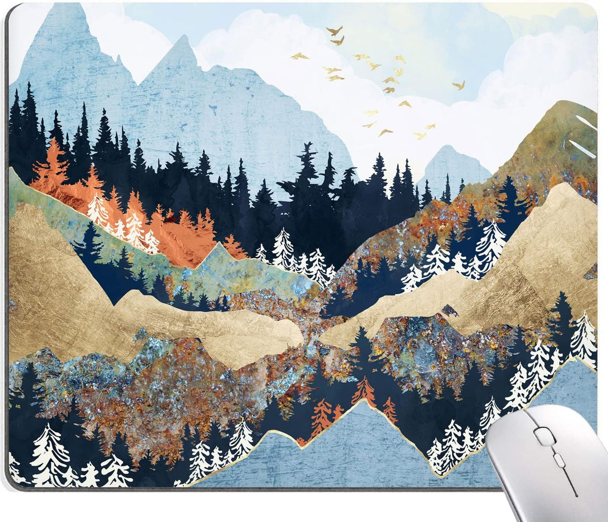 Mouse Pad, Premium-Textured Mouse Mat, Non-Slip Rubber Base Mousepad for Laptop, Computer & PC,9.5×7.9 in,Abstract Landscape