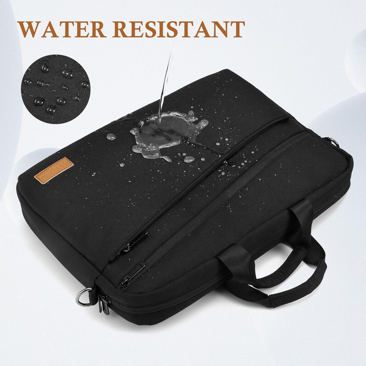 15 15.6 16 17 17.3 inch Laptop Computer PC Shoulder Bag Carrying Case, Water-Repellent Briefcase