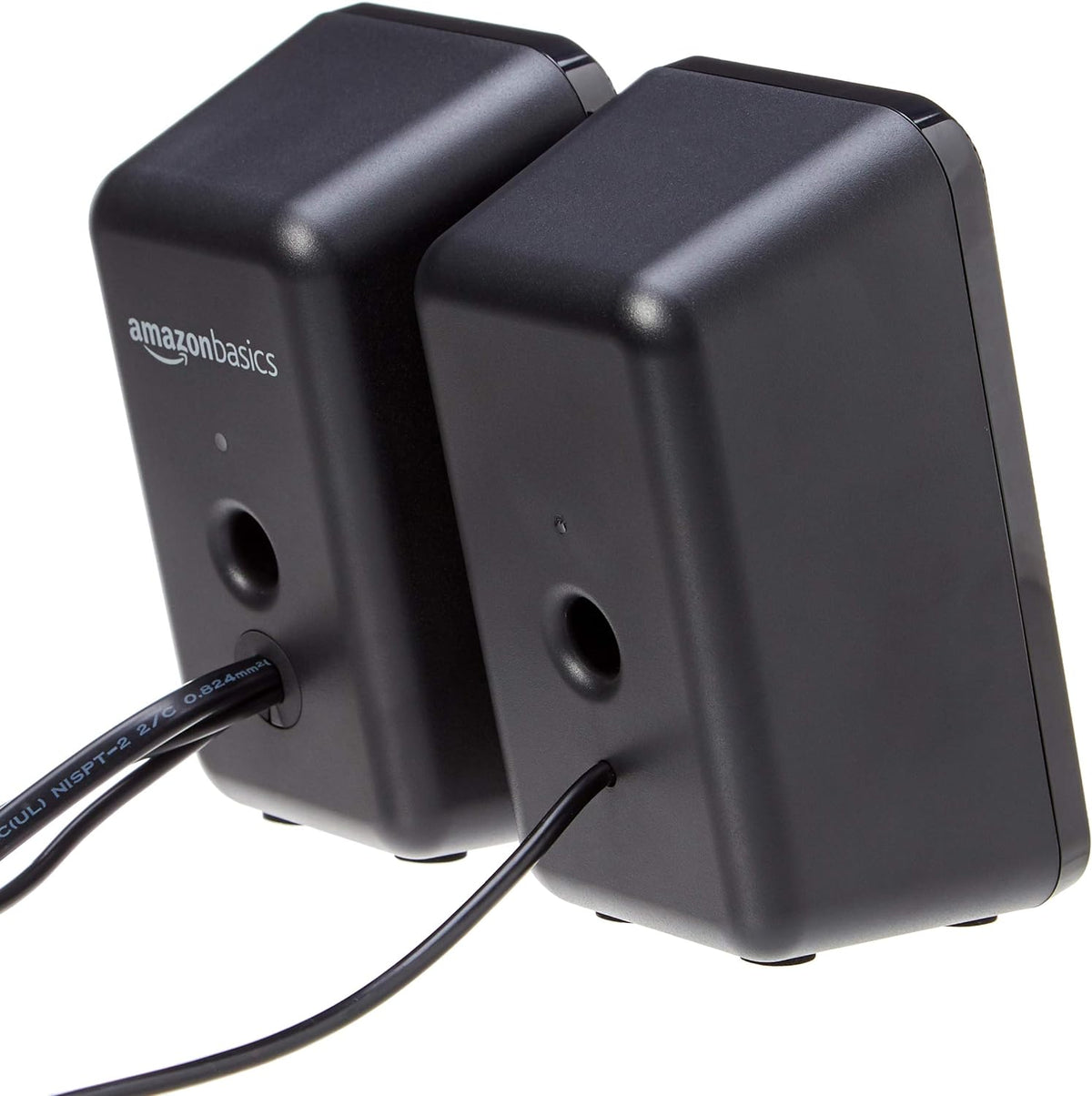 Amazon Basics Computer Speakers for Desktop or Laptop PC, AC-Powered (US Version), Black