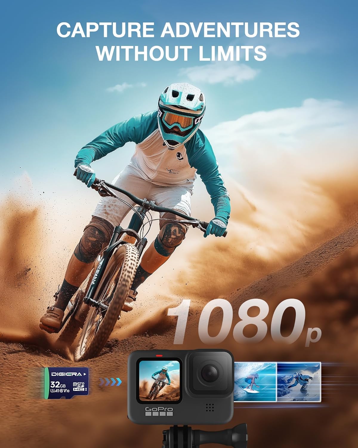 32GB CT100 microSDHC UHS-I Memory Card with Adapter - up to 100MB/s, C10, U1, V10, Full HD, A1, Micro SD Card for Smartphones, Tablets, Cameras, Gaming Consoles, and Drones (2 Pack)
