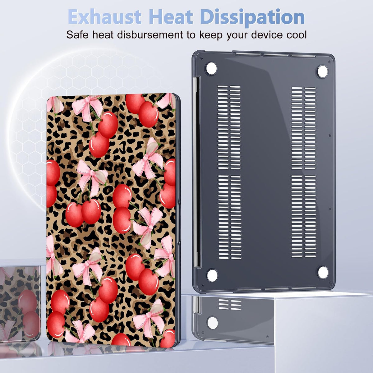 for MacBook Pro 16 inch Case 2019 2020 Release Model A2141, Plastic Hard Shell Cover with Keyboard Cover & Screen Protector for MacBook Pro 16 inch with Touch Bar & Touch ID, Leopard Cherry