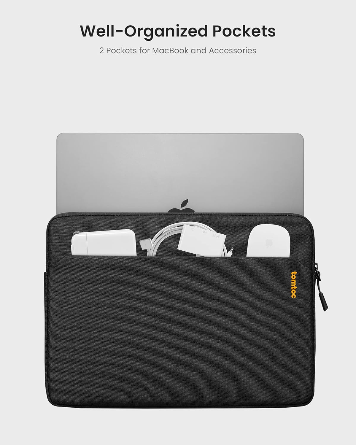 tomtoc Slim Laptop Sleeve for 14-inch MacBook Pro M4/M3/M2/M1 Pro/Max 2024-2021, Water-Resistant Protective Case for 13.8 Inch Surface Laptop AI PC, Accessory Bag