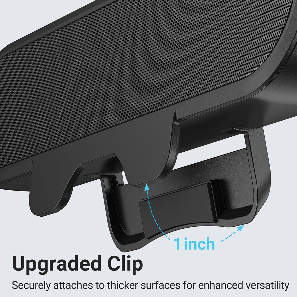 INGA Computer Speakers for Desktop PC, USB Monitor Speaker Bar with Clip-On, Wired Desk Speakers with HD Stereo Loud Sound, Laptop Speaker Mini Sound Bar, Easily Clamps to Monitor