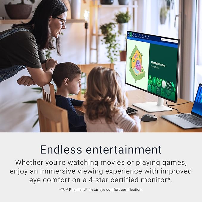 Dell 32 Plus 4K Monitor - S3225QS - 31.5-inch 4K (3840 x 2160) up to 120Hz 16:9 Display VA Panel AMD FreeSync Premium 99% sRGB 95% DCI-P3 1500:1 Contrast Ratio Comfortview - Ash White