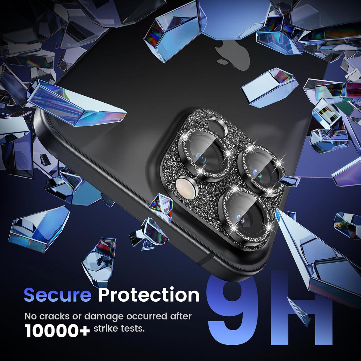 Tensea for iPhone 16 Pro/iPhone 16 Pro Max/iPhone 15 Pro/iPhone 15 Pro Max Camera Lens Protector, Metal Aluminum Alloy Tempered Glass Cover Camera Screen Protector Accessories, Case Friendly