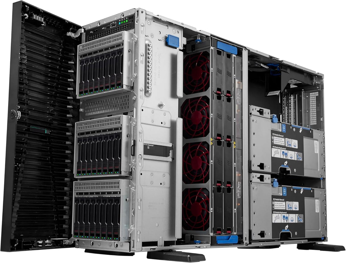 Hewlett Packard Enterprise ProLiant ML350 Gen11 Tower Server w/one Intel Xeon Silver 4516Y+, 2.2GHz, 24c 1P 2x32GB-R 8SFF MR408i-o 2x960GB SSD 2x800W PS (HPE Smart Choice P83320-005)