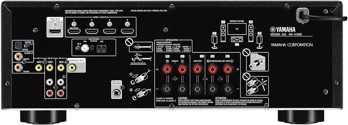Yamaha Audio YHT-4950U 4K Ultra HD 5.1-Channel Home Theater System with 8" 50W RMS Powered Subwoofer Speakers, AV Receiver, True Surround Sound with Bluetooth Music Streaming (Black)
