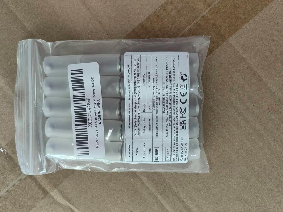 AEDIKO 10pcs AAA to AA Converter AAA to AA Battery Adapter AAA to AA Battery Converter Holder AAA to AA Adapter for AAA