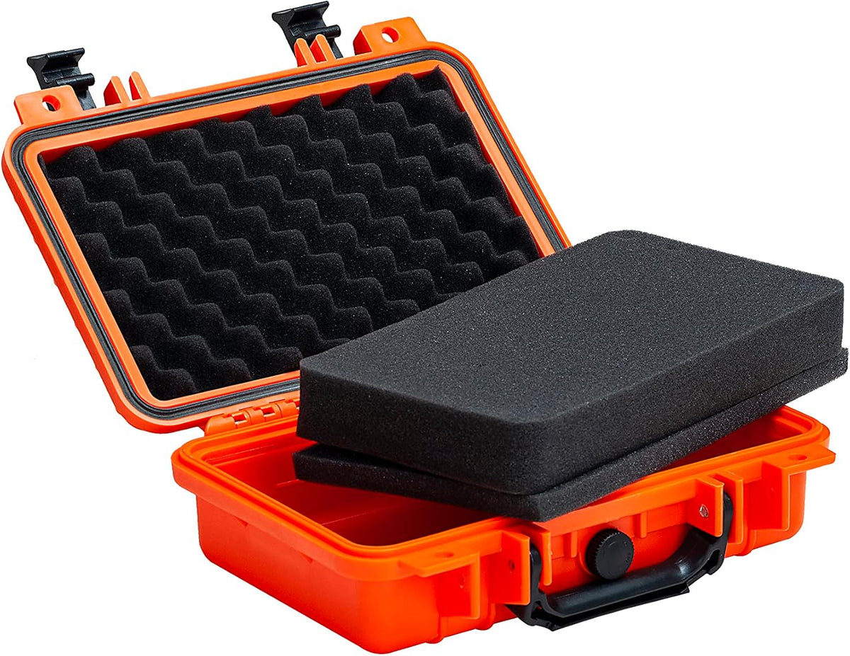 MEIJIA Portable All Weather Waterproof Protective Hard Case, Small Camera Case,Dry Case with Customizable Foam,Fit Use of Drones, Camera,Equipments, 11.65 ”x8.35”x3.78”