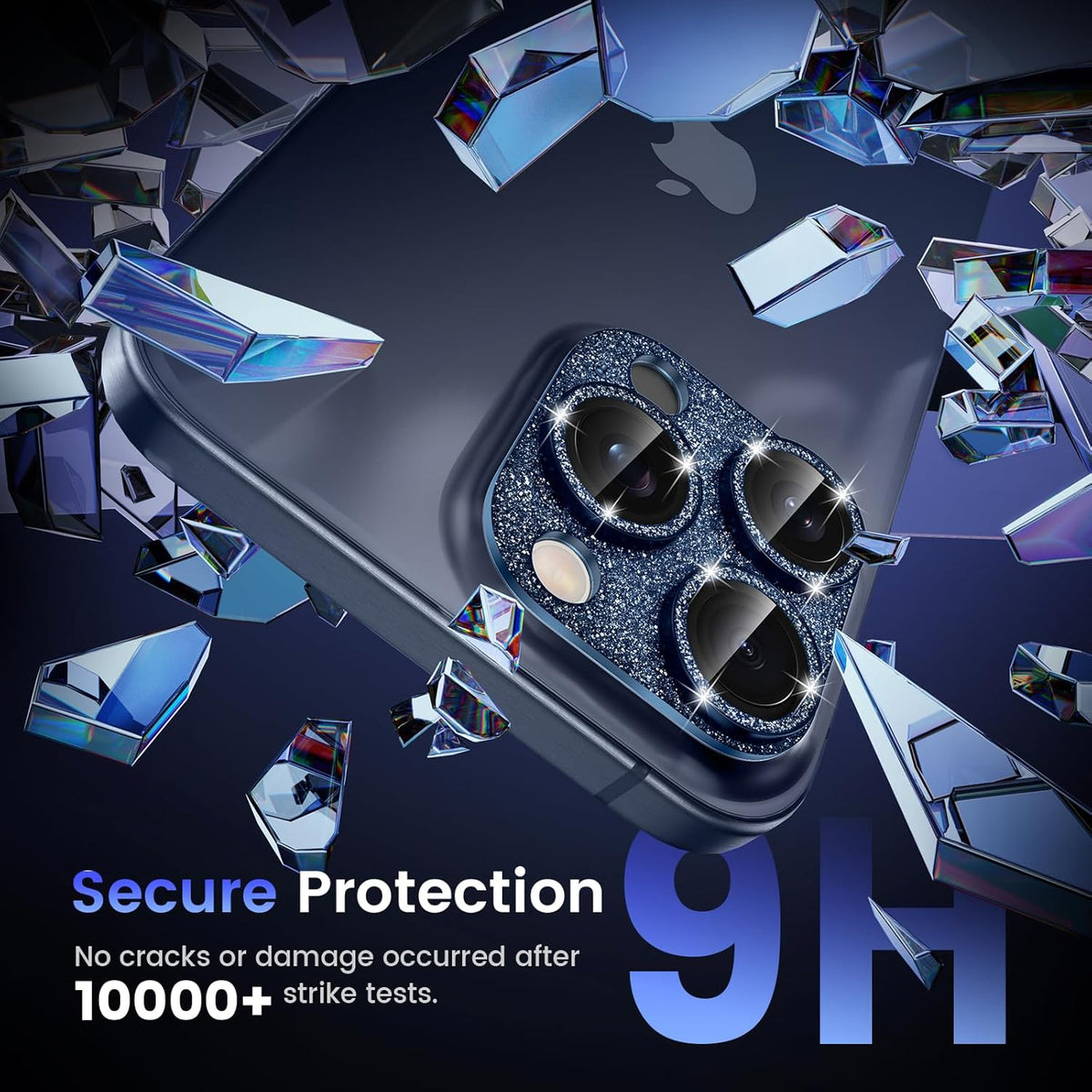 Tensea for iPhone 16 Pro/iPhone 16 Pro Max/iPhone 15 Pro/iPhone 15 Pro Max Camera Lens Protector, Metal Aluminum Alloy Tempered Glass Cover Camera Screen Protector Accessories, Case Friendly