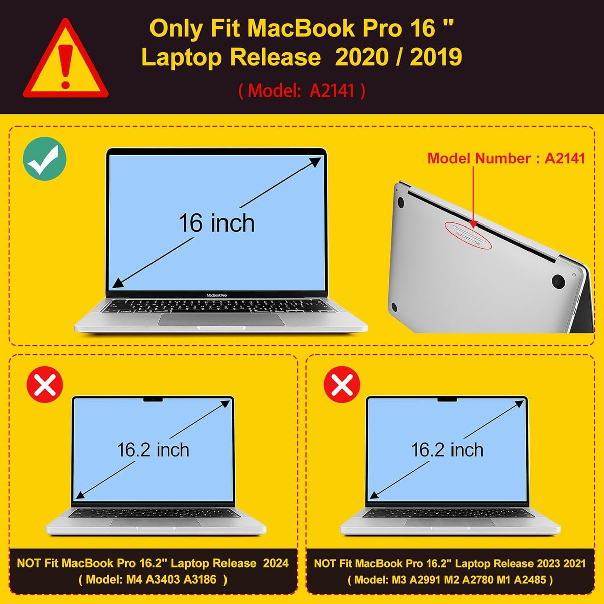 Mektron Case for MacBook Pro 16 Inch A2141 Cover 2019 Release 16" with Liquid Retina Display/Touch ID, Plastic Hard Shell with Keyboard Skin & Screen Protector & Dust Plug, A-Golden Rose