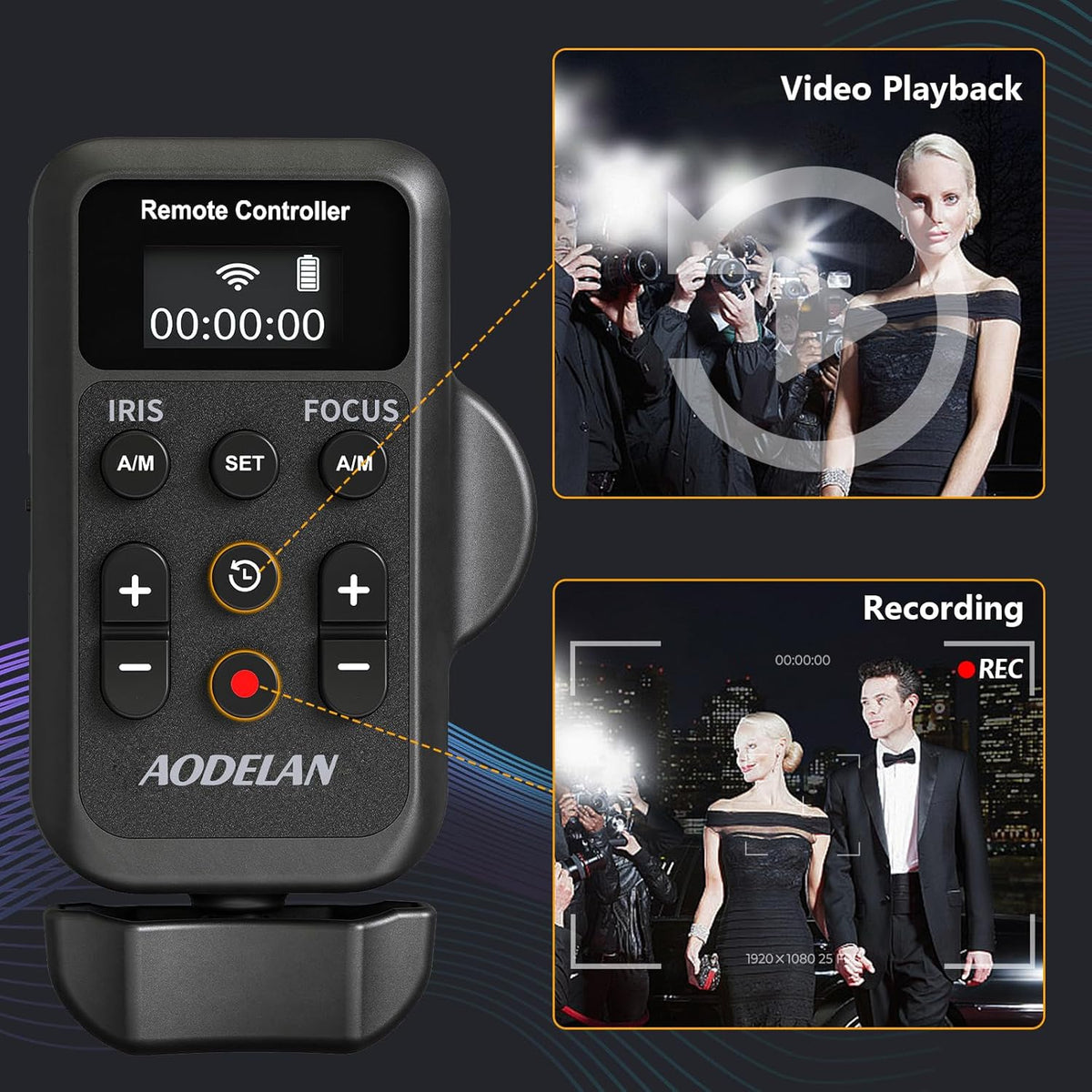Wireless Camcorder Lanc Zoom Controller, Wired Remote Control with 2.5mm Jack Cable, IRIS, Focus, Video Recording and Zoom Commander with Lanc or Remote Terminal for Canon XL1S XL2 XHA1 /Sony NX5C