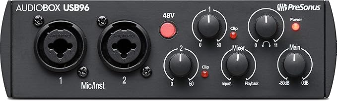 PreSonus AudioBox USB 96 25th Anniversary Studio Recording Package