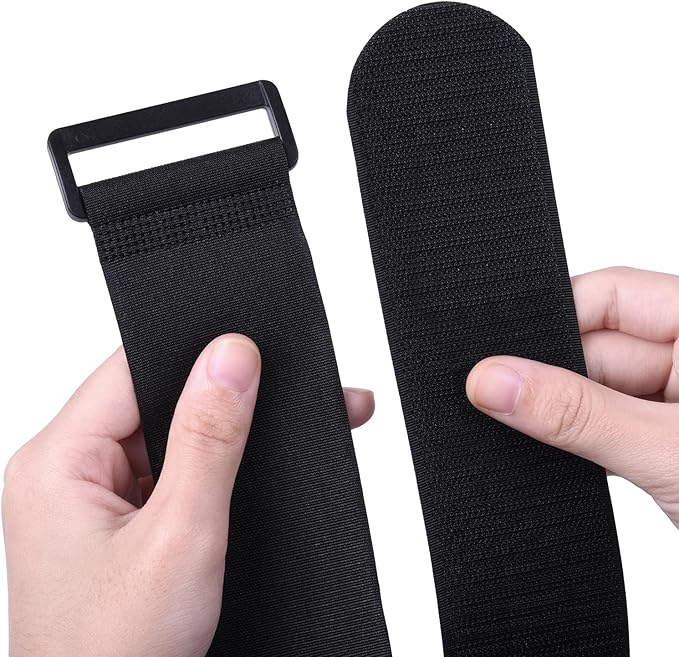 Wisdompro Extra Large 4 Pack 2x60" Hook and Loop Tie Down Straps Heavy Duty