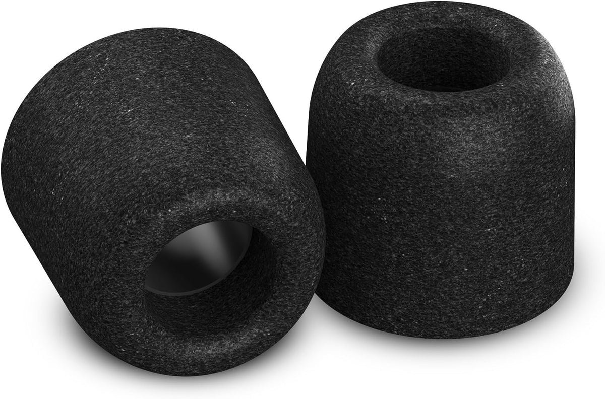 Comply 600 Core Series | Memory Foam Replacement IEM Ear Tips for Truthear, Sennheiser, Moondrop & More | Superior Noise Isolation, Ultimate Comfort, Secure Fit | Black, Medium (3 Pairs)