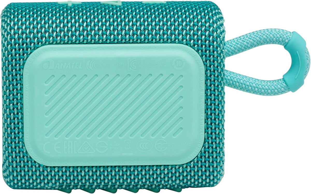 JBL Go 3 - Portable Mini Bluetooth Speaker, big audio and punchy bass, IP67 waterproof and dustproof, 5 hours of playtime, speaker for home, outdoor and travel (Teal)