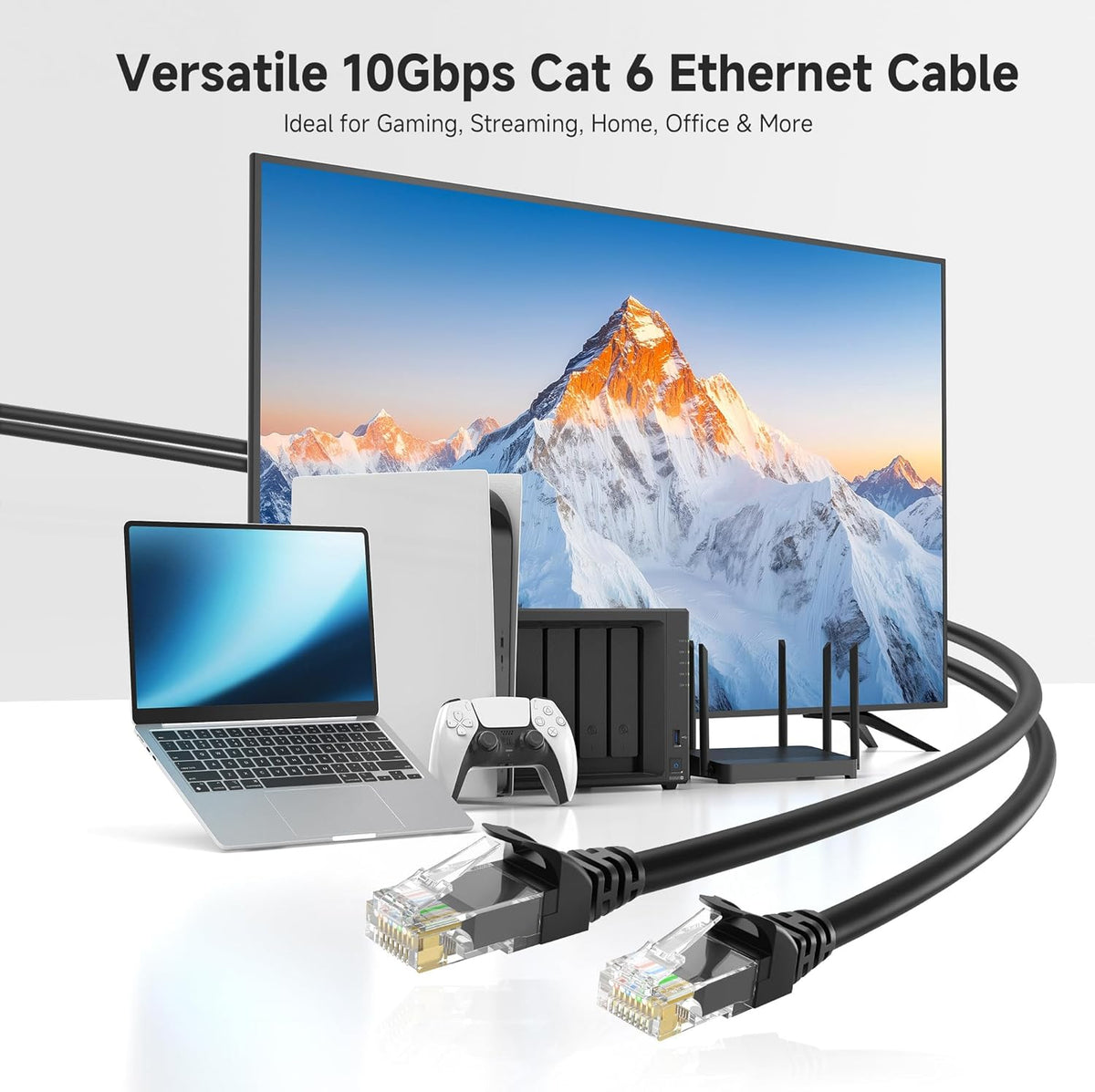 10Gbps 6 100ft, 6 Cat6 Cable Matters Snagless Long Cat Ethernet Cable - Cat Cable, Cord, Ethernet Cord, Black