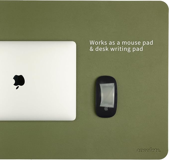 ANECDOTE Vegan Leather Desk Pad - 31.5"x17" Desk Mat for Your Office. This Quality Large Mouse Pad has Chic Elegance, Professional Look & Satisfying Touch - The Perfect Leather Mouse Pad for You!