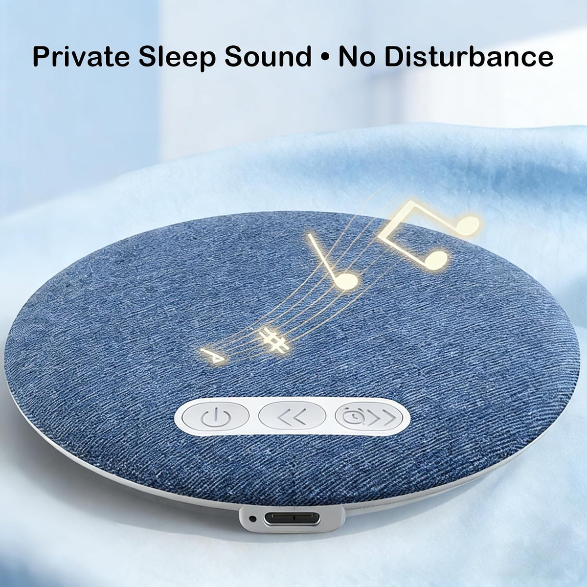 5.4 Hi-Fi Bluetooth Pillow Speaker, Ultra-Thin Under Pillow Sleep Speaker with White Noise & Sleep Timer, Perfect